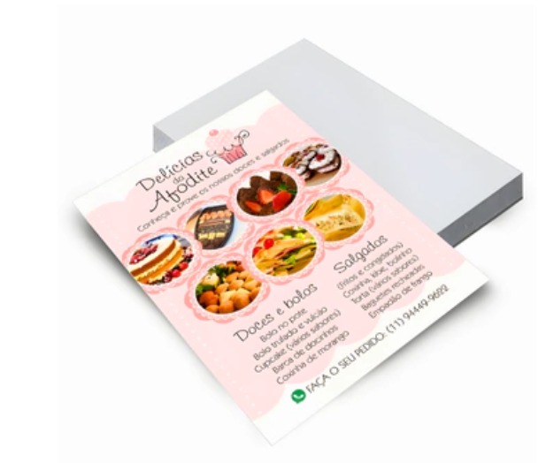 Folheto em Couché Fosco ou Brilho